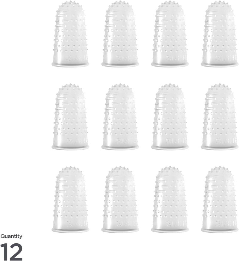 Sortkwik Lee Micro Gel Fingertips - Medium Size 11.50, 0.63" Diameter for Easier Paper Handling, Paper Cut Prevention, and Handling Hot Glue, Clear and Durable Fingertips, 12 Finger Protectors - Image 3
